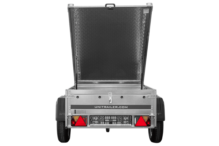 Einachsanhänger 750 kg, 150 x 106 cm Garden Trailer 150 KIPP mit Aluminium-Deckel