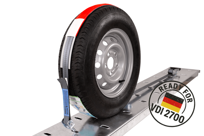 HEFFA CARLINE 130 Abschleppwagen Transportgurt Radsicherungsgurt 2,8m/35mm/3t VDI 2700