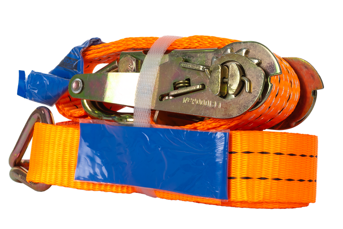UNITRAILER 5 m/35 mm/2 t oranges Transportband mit Spanner