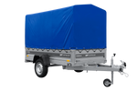 Leichter Anhänger 230x125 UNITRAILER FORCE 230 KIPP mit H-1100 Rahmen und blauer Plane