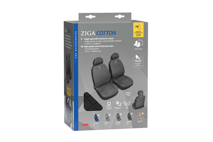 LAMPA Ziga Sitzbezüge, schwarz, für die Vordersitze
