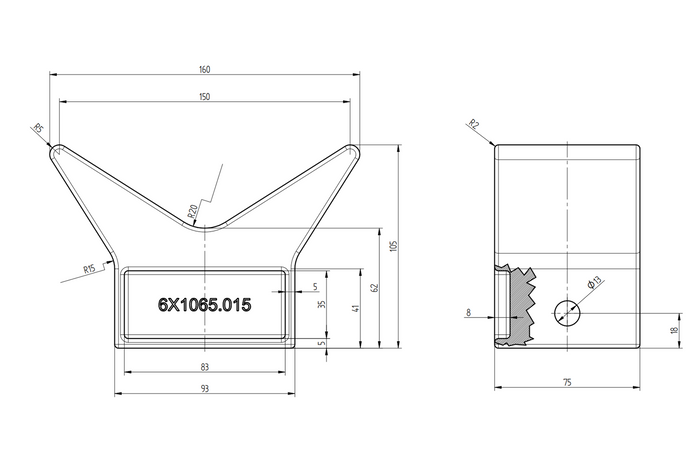 Bugfender KNOTT 6X1065.015 für Bootsanhänger