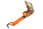 Satz aus vier UNITRAILER 4m/35mm/2t orangefarbenen Transportgurten mit Spannvorrichtung