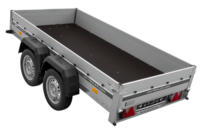 Zweiachsiger Anhänger mit Aluminiumseitenwänden 264x125 Unitrailer Garden 264/2 KIPP ALU