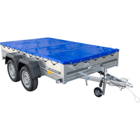 Autotransportanhänger 264x150 UNITRAILER GARDEN 265/2 KIPP mit H-0-Rahmen und blauer Plane