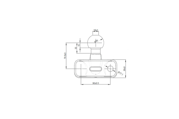 Flanschkugel für XIMPLIO Anhängerkupplung 50 mm 3500 kg