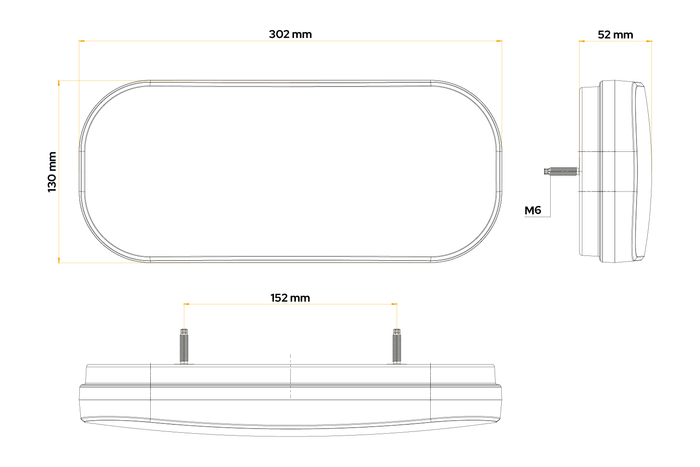 FRISTOM FT-610 LED-Rückleuchte, 6 Funktionen, links