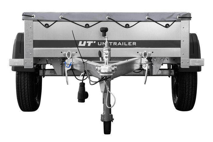 Kleinanhänger für Pkw Garden Trailer 150 KIPP, 150 x 106 cm, 750 kg [mit Flachplane, Planenträgern und Stützrad]
