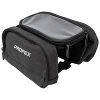 PROFEX 93015 Fahrradrahmentasche mit 2 Fächern und Handyhülle