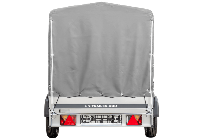 PKW-Anhänger 230x125 UNITRAILER GARDEN 230 KIPP mit  grauer Hochplane 110 cm