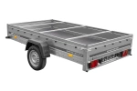 Einachsiger Anhänger auf Blattfedern 264x150 UNITRAILER GARDEN 265/R KIPP mit H-0-Rahmen und grauer Plane