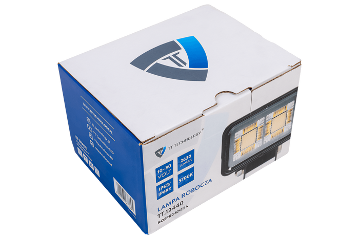 LED-Arbeitsscheinwerfer-Reflektor TT TECHNOLOGY SCHWARZ TT.13440 40xLED 2630lm rechteckig