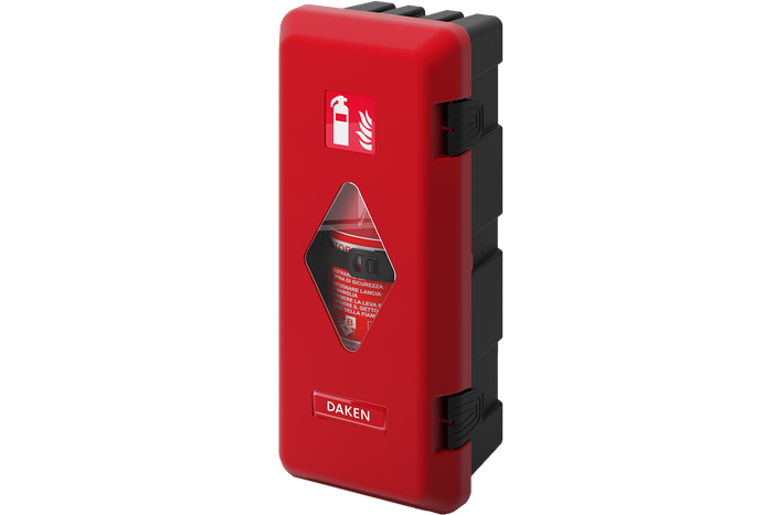 Feuerlöscherkasten 6kg DAKEN 82020 ADAMANT 671x310x247mm rot