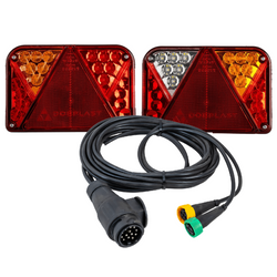 DOBPLAST DPT35 LED-Rückleuchten + MANTES-Kabelbaum 4,1 m 13-polig