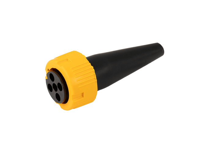 MANTES Stecker für Anhängerrückleuchten Bajonett 5-PIN, gelb, links