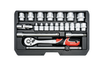 YATO YT-38561 3/8" STECKSCHLÜSSELSATZ 22-teilig.