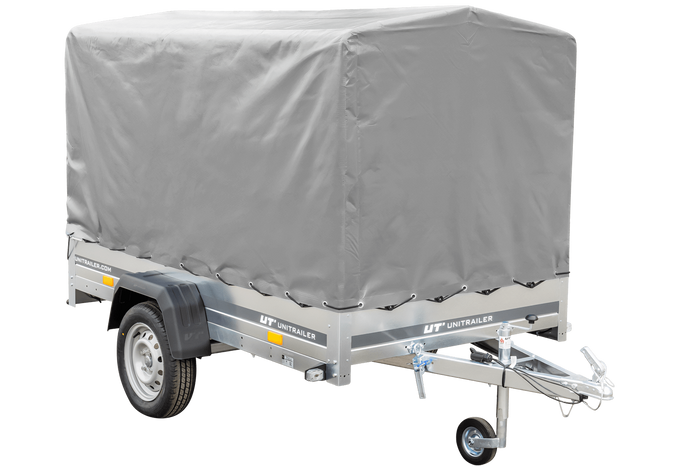 PKW-Anhänger 230x125 UNITRAILER GARDEN 230 KIPP mit  grauer Hochplane 110 cm