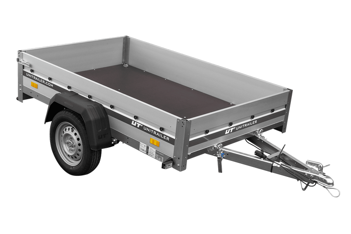 Anhänger auf Federn mit Aluminiumseitenwänden 200x125 Unitrailer Garden 201/R KIPP ALU