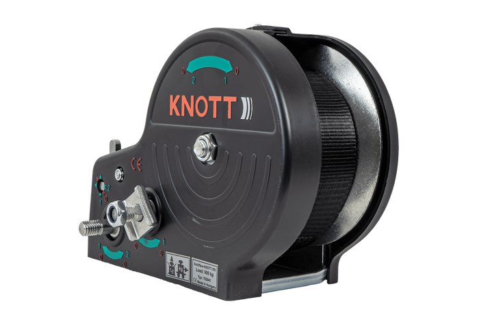Manuelle Seilwinde für Anhänger KNOTT 6X0017.311 900kg mit Gurt