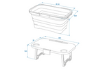 Picknickkorb mit Deckel ProPlus 370315, faltbarer Korb mit Tischfunktion, 20 l