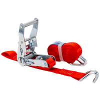 UNITRAILER 4 m/25 mm/1 t rotes Transportband mit Spanner