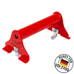 PRAMAR Radstopper VDI 2700 rot Abschleppwagen Radsicherung - verstellbar, universal