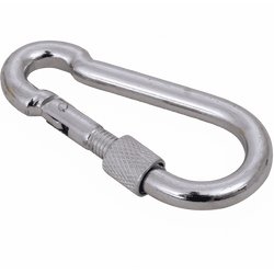 Karabinerhaken mit Sicherung für Seile DROMET KSZ.7.70 Feuerwehrkarabinerhaken 7x70mm