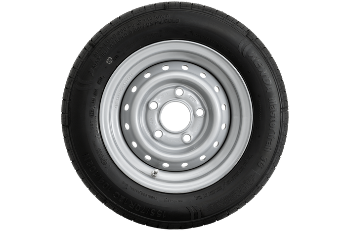 Verstärktes Rad für Anhänger REIFEN KENDA 155/70 R12C 104/102N KENDA RIM 4,5Jx12"H2 5x112 ET:20