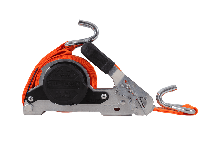 FASTY automatischer Transportgurt mit Aufrollmechanismus, 5 m/35 mm/1 t, orange