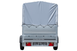 PKW-Anhänger auf Federn 230x125 UNITRAILER GARDEN 230/R KIPP mit BIS-Seiten, H-800-Rahmen und grauer Plane