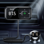 FM-Transmitter BASEUS T Typ S-16 Bluetooth 5.0 MP3 + Kfz-Ladegerät 2x USB