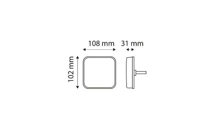 TT TECHNOLOGY TT.12523L+TT.12523P LED-Rückleuchten mit 4 Funktionen (links+rechts)