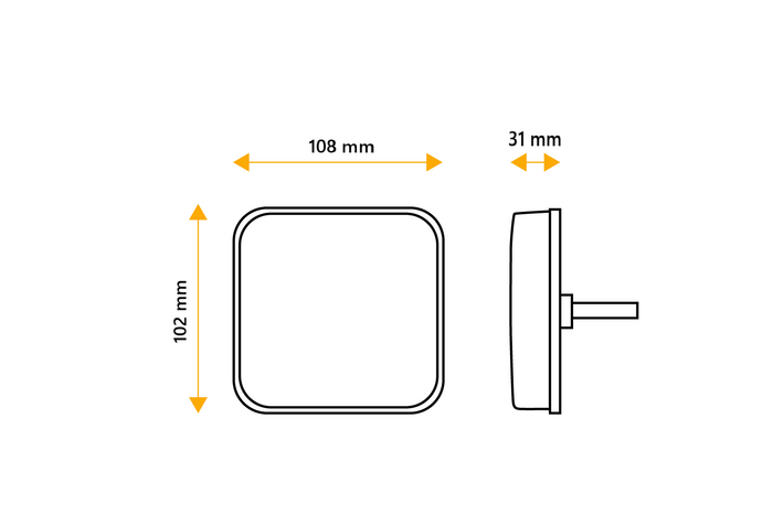 TT TECHNOLOGY TT.12523L LED-Rückleuchte, 4 Funktionen, links