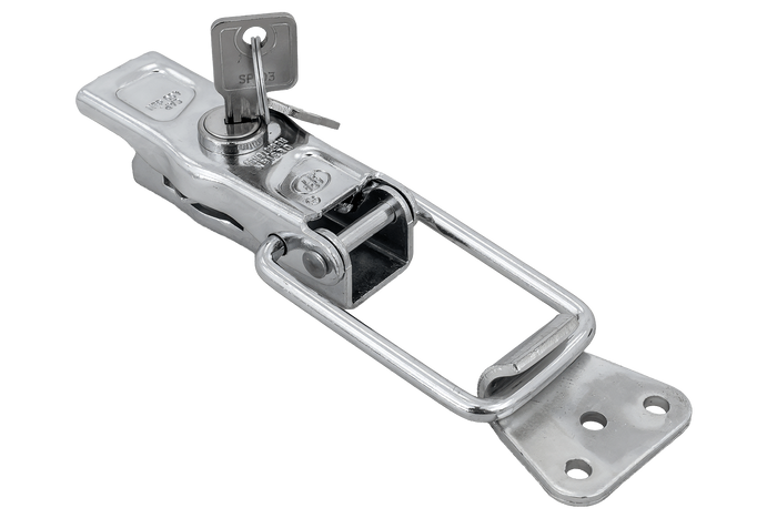 Seitenkupplung mit STEELPRESS ZB-13A+Z-11A Verschluss, komplettes Anhängerseitenschloss mit Schlüssel