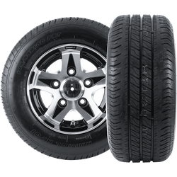 Komplettset aus zwei verstärkten Rädern für Anhänger: LINGLONG 195/55 R10C 98/96N Reifen und UNITRAILER 6Jx10 5x112 ET:-4 Aluminiumfelge