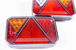 Lichtset: FRISTOM LED-Rückleuchten + HORPOL LED-Seitenmarkierungsleuchten + MANTES 7m 13-PIN-Kabelbaum