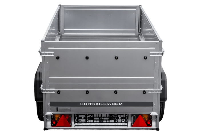 Gartenanhänger 200 KIPP mit Stützrad und zusätzlichen Bordwänden