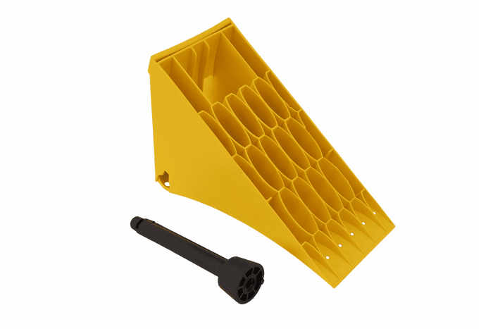 Hemmschuh, Unterlegkeil, Bremskeil LOKHEN H: 193 mm G46 / Set mit Halter