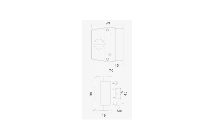 ASPÖCK MINIPOINT Rücklicht-Bajonett 5-PIN 4 Funktionen universell
