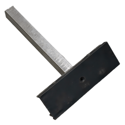 UNITRAILER Flache Seitenstütze für Bootsanhänger, Länge 30 cm, Höhe 40 cm, GRAU