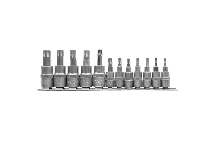 Satz von zwölf TORX-Schlüsseln auf einer Schiene YATO YT-04331