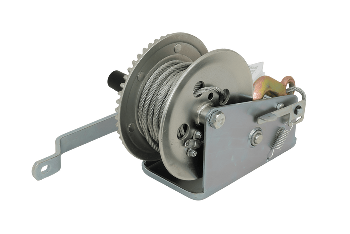 KNOTT 6X0017.008 Handwinde für 900-kg-Anhänger mit Stahlseil