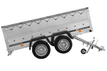 Zweiachsiger Anhänger 264x150 UNITRAILER GARDEN 265/2 KIPP mit BIS-Seitenwänden, H-0-Rahmen und grauer Plane