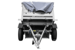 Neuer Anhänger GARDEN TRAILER 150 KIPP mit zusätzlichen Bordwänden, Stützrad und Flachplane