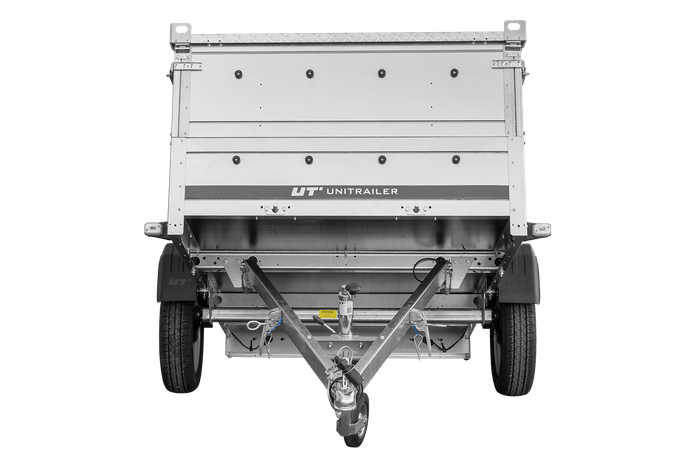 Einachsanhänger 230x125 UNITRAILER GARDEN 230 KIPP mit BIS-Seitenwänden und Aluminiumabdeckung