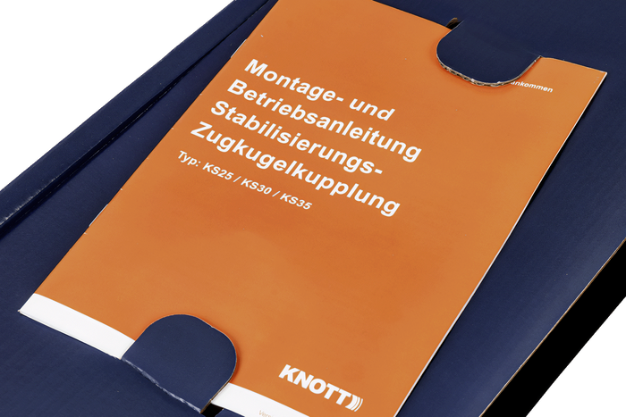KNOTT KS30 Antischlingerkupplung für Anhänger 3000 kg mit Zugdeichsel rund von 50 mm 