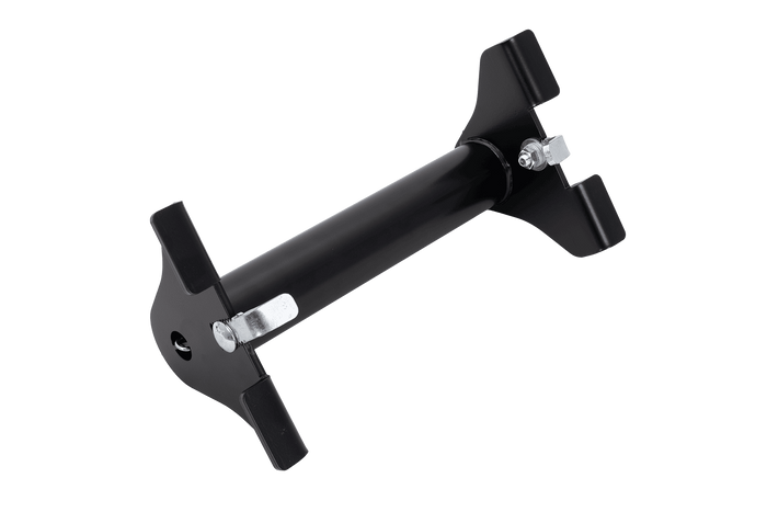 Radstopperfür Abschleppwagen, schwarz - verstellbar, universell