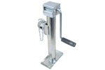 Ausziehbare Stütze mit UNITRAILER TJ5001+TJ5002A Adapter für 1300 kg Pritschenanhänger 364-614 mm