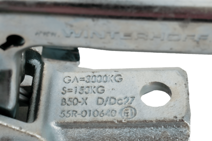 WINTERHOFF WW30-D3-K1414 Kugelkupplung für Anhänger 3000 kg mit Rohrdeichsel 50 mm