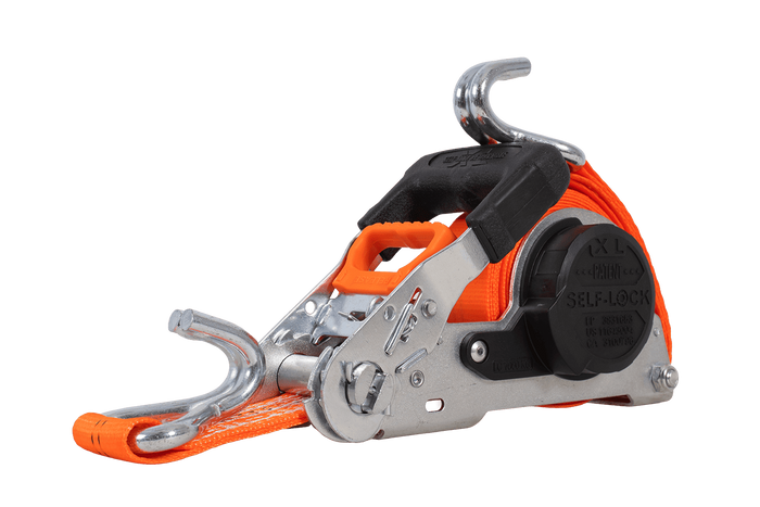 FASTY automatischer Transportgurt mit Aufrollmechanismus, 5 m/35 mm/1 t, orange